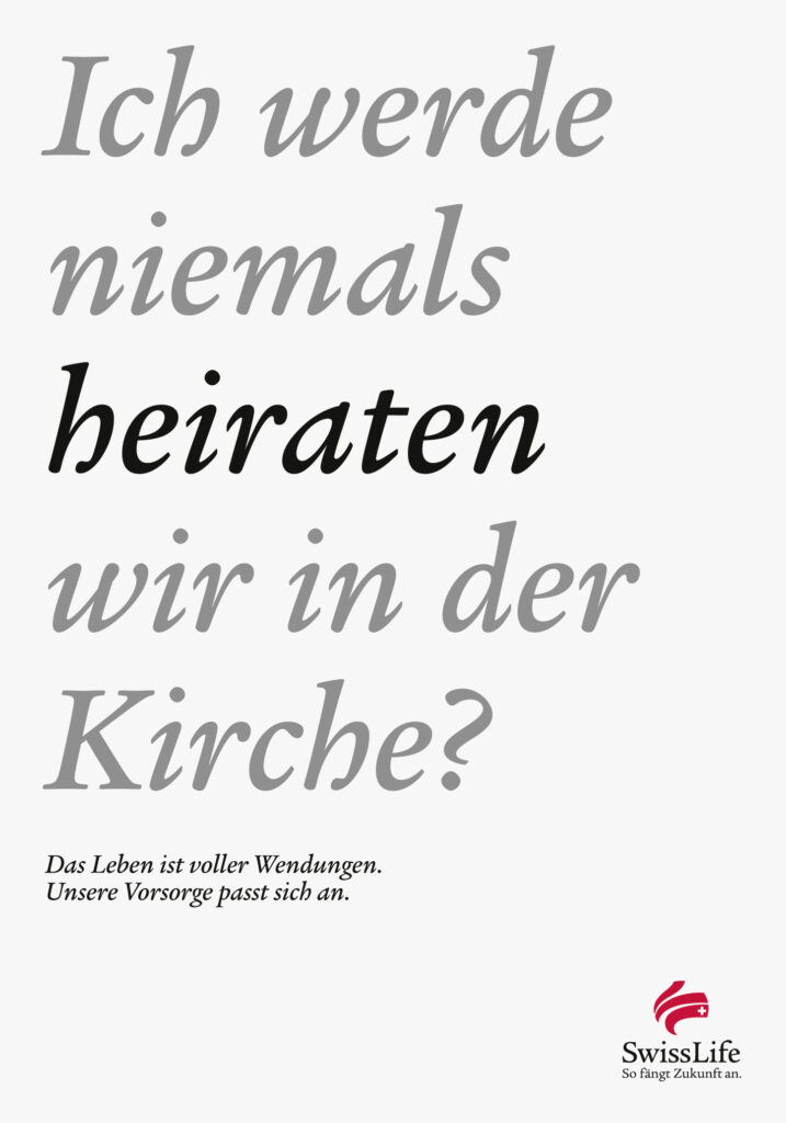 Wendesatz: Ich werde niemals heiraten wir in der Kirche?