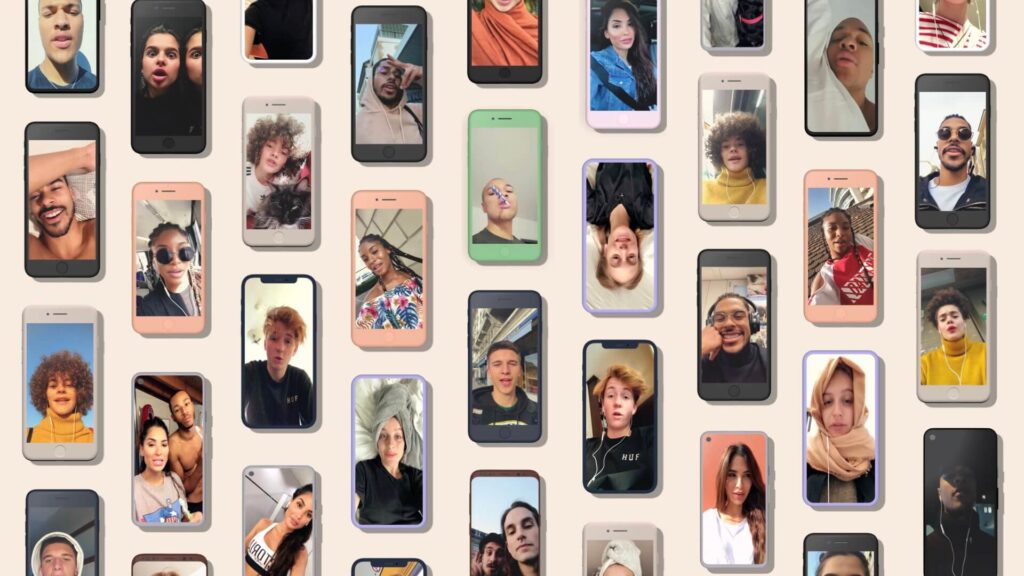 Sunrise Digitalkampagne: Verschiedene Handys von Jugendlichen, die sagen, welche App sie gerade gebraucht haben.