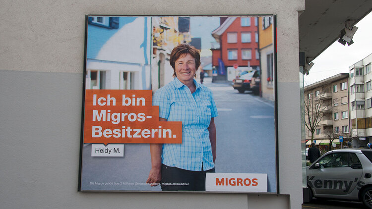 Ich bin Migros-Besitzerin. Plakat